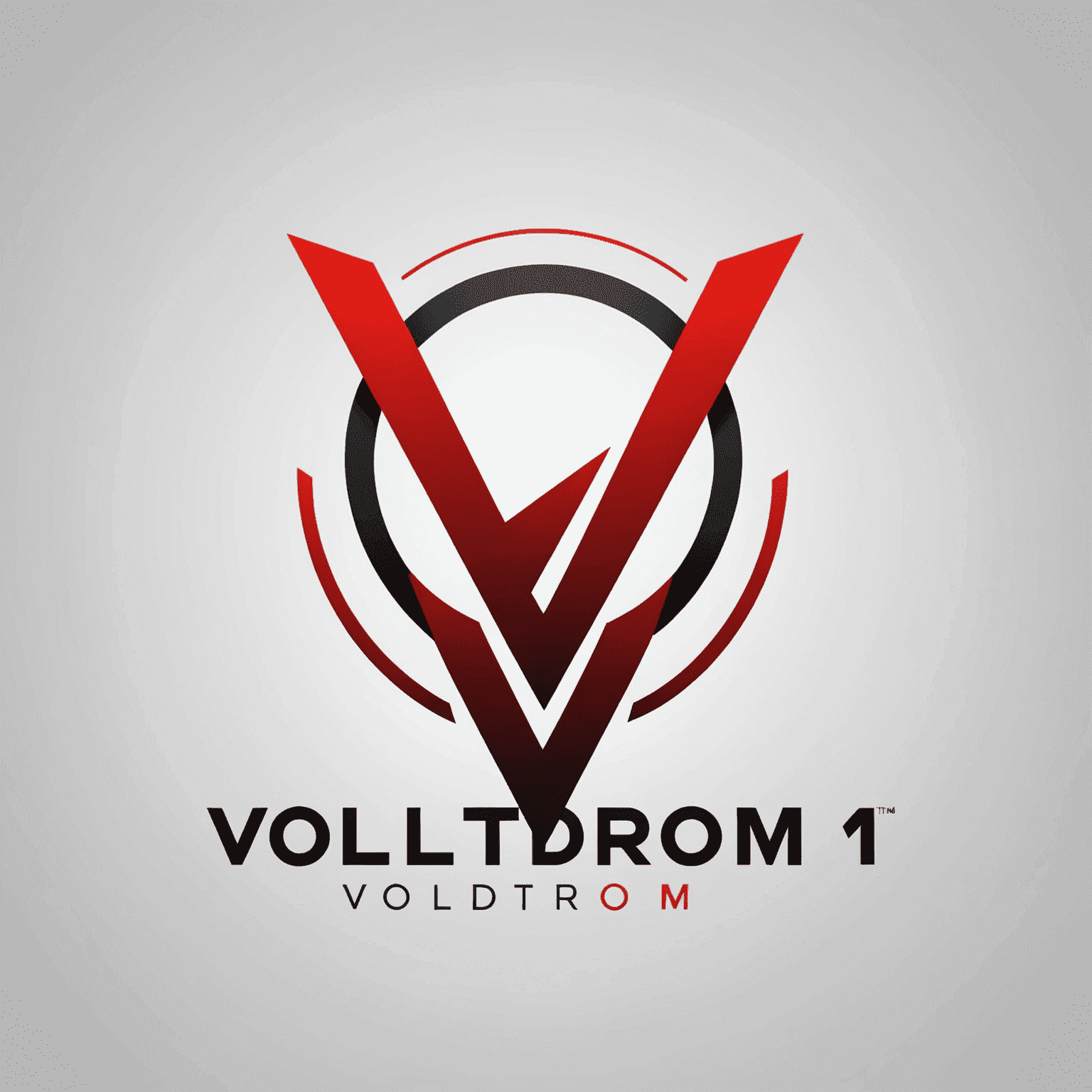 VoltDrom logo - een modern, strak ontwerp met rode accenten